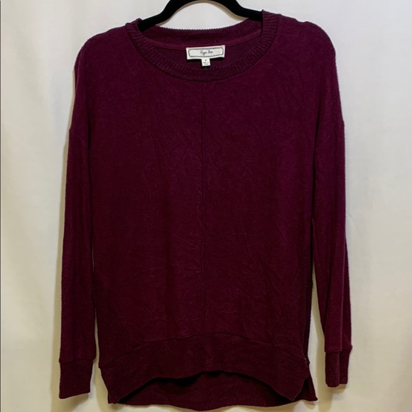 Hippie Rose Sweaters - Hippie Rose Burgundy Knit Sweater